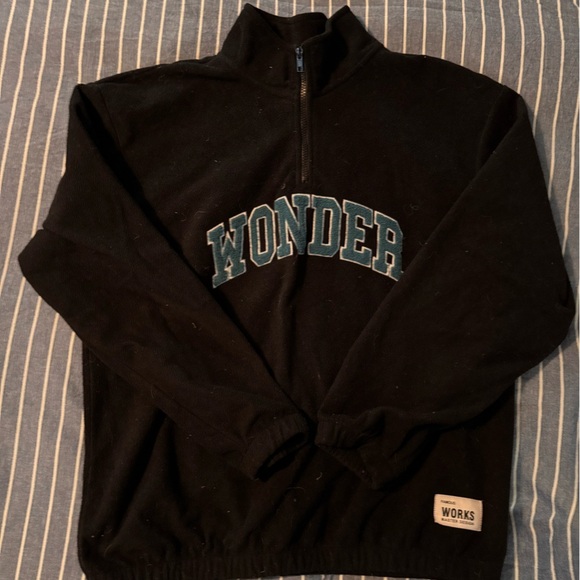 WONDER Black Fleece Quarter Zip - Picture 1 of 5